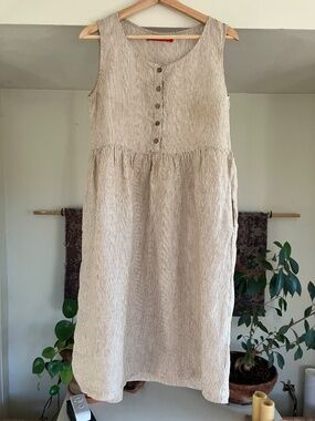 Pyne and Smith Dress No. 24 in potters stripe. Size SMALL.